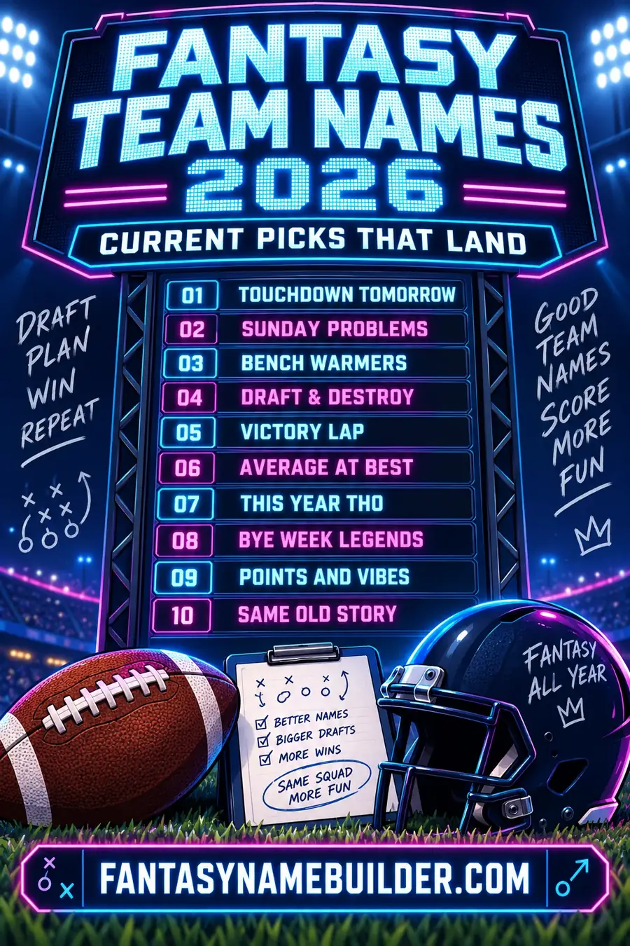 Fantasy Team Names 2026: Current Picks That Land