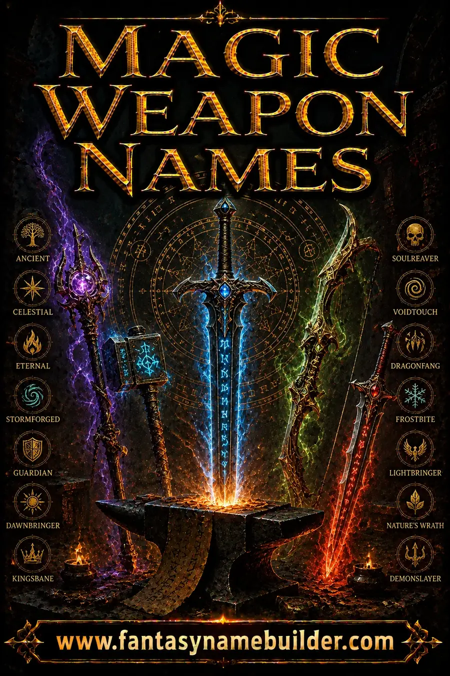 Magic Weapon Names: 100 Enchanted & Powerful Ideas for Fantasy