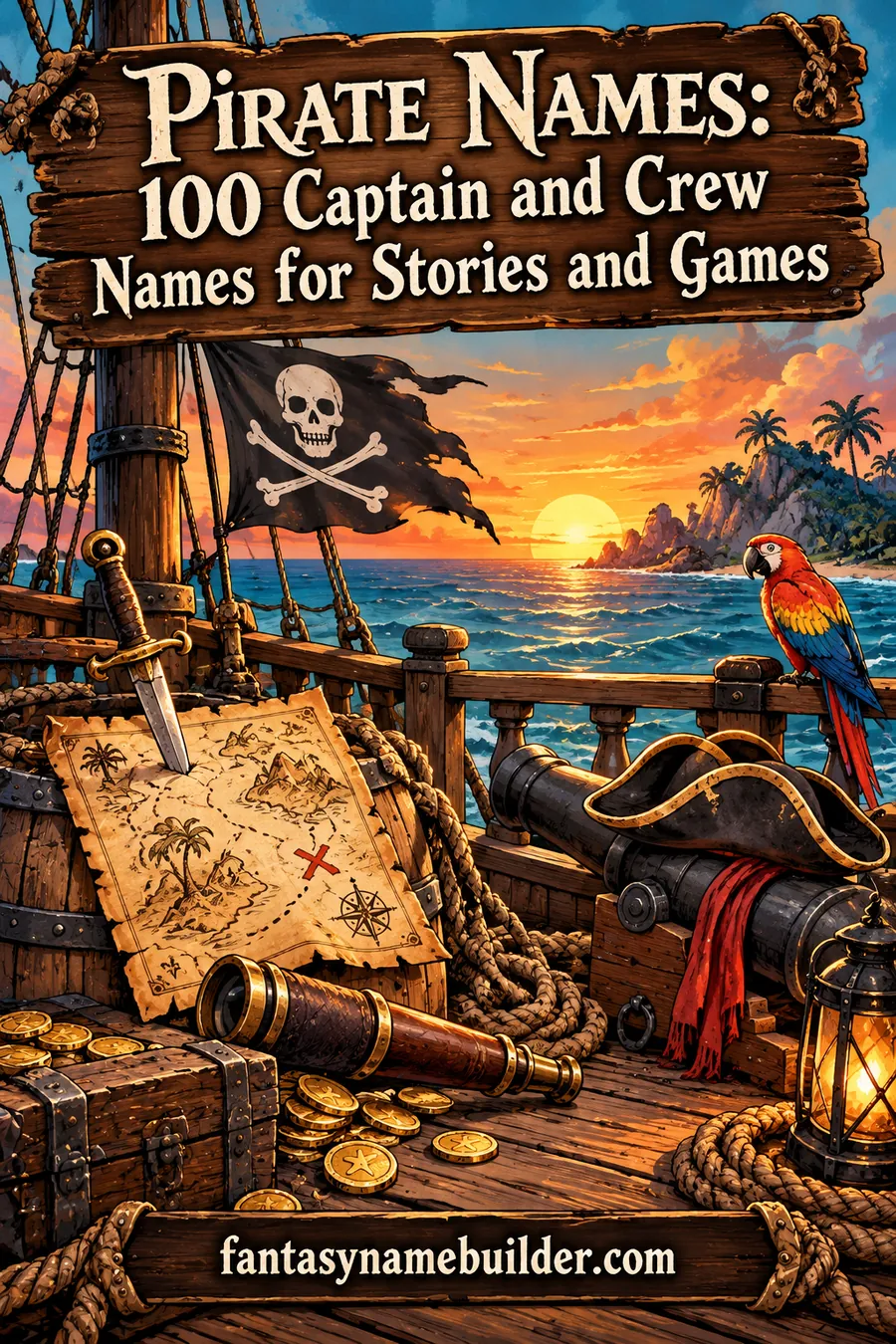 Pirate Names: 100 Captain and Crew Names for Stories and Games
