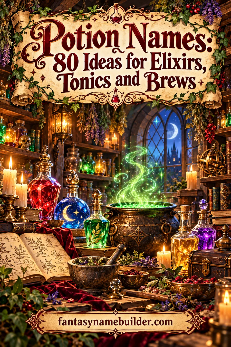 Potion Names: 80 Ideas for Elixirs, Tonics and Brews